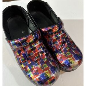Dansko Color Block Shoes Leather Slip On Work Nursing Size 39 US Size 8.5-9‎